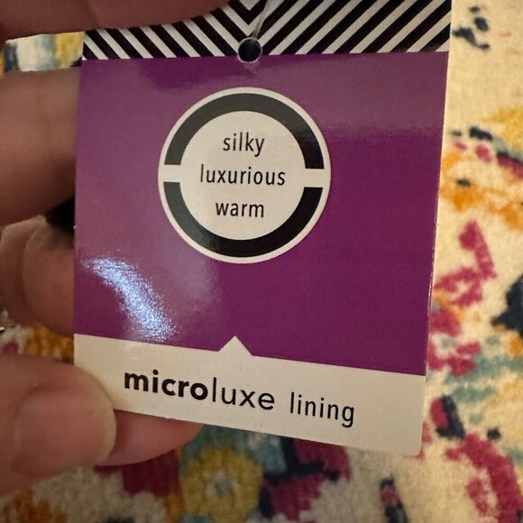 Isotoner Womens Micro Luxe Suede Casual Gloves Size Large Black Classic Warm - Picture 4 of 6